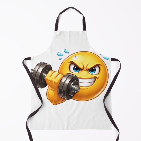 Item preview, Emoji fuerte con mancuerna: diseño divertido para motivarte en el gimnasio designed and sold by Gym4Studio.