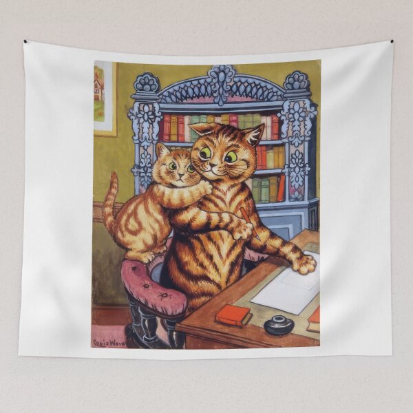Item preview, DADDY CAN YOU LET ME PASS ON YOUR LOVE TO MOTHER FROM ME - Art Nouveau (Modern)  - Louis Wain designed and sold by nebelimr.
