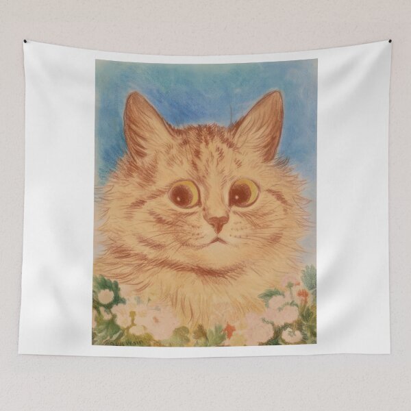 Item preview, GINGER FLOWER CAT - Art Nouveau (Modern)  - Louis Wain designed and sold by nebelimr.