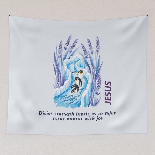 Item preview, Penguins in the River of God's Life designed and sold by the artedivino.