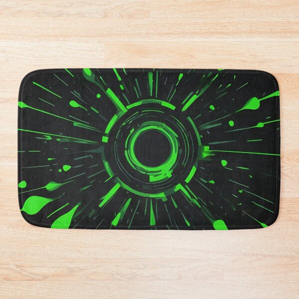 Item preview, Cyberpunk Green Splash Art - Futuristic Tech Core Design designed and sold by AkiruAiStudio.