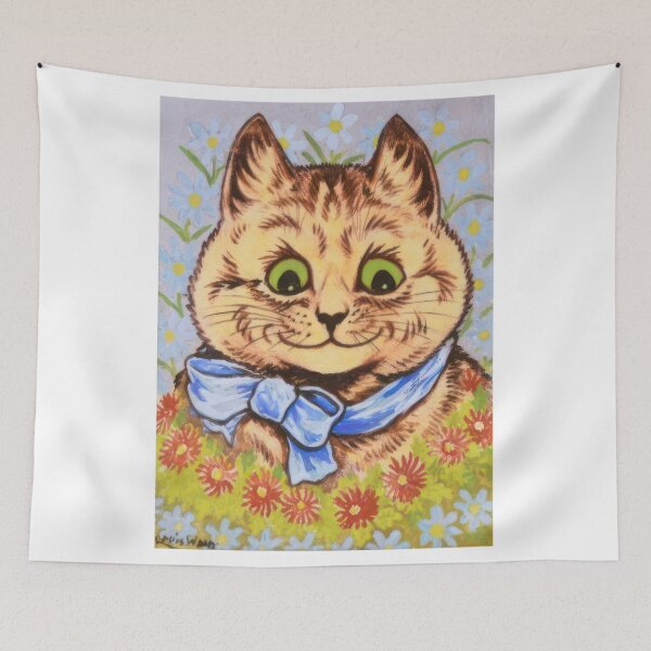 Item preview, HAPPY FLOWER CAT - Art Nouveau (Modern)  - Louis Wain designed and sold by nebelimr.