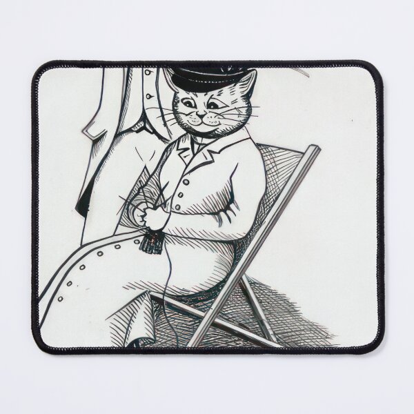 Item preview, HE - I WENT TO THE ZOO YESTERDAY SHE - MY WORD! I WENT THERE TOO LOOKING FOR YOU WHICH CAGE WERE YOU IN - Art Nouveau (Modern) - Louis Wain designed and sold by nebelimr.