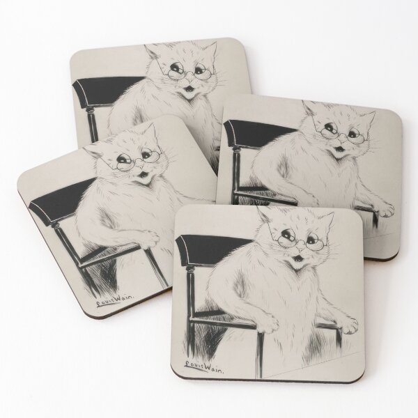 Item preview, HURRY UP WITH THAT DINNER PLEASE OR THE MICE JOINT WILL RUN AWAY - Art Nouveau (Modern)  - Louis Wain designed and sold by nebelimr.