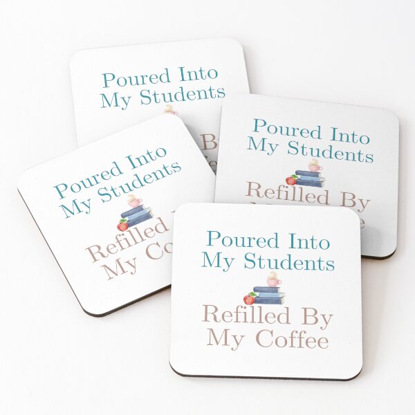 Item preview, Poured Into My Students Refilled By Coffee Minimal Teacher Art designed and sold by Just You Tee | Say It Loud, Wear It Proud.