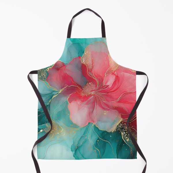 Item preview, Sage green and red crimson VINTAGE Fluid art botanicals, red, green and gold watercolour abstract artwork, blush pink alcohol ink effect, pastel green floral spring painting designed and sold by navitalidesign.