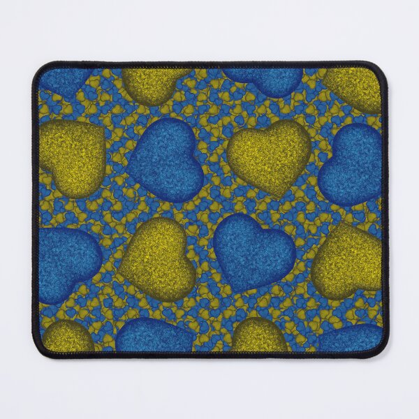 Item preview, Pattern of blue and yellow hearts with background  designed and sold by Cherevan.