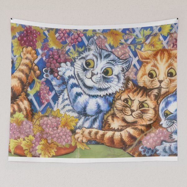 Item preview, IN THE VINEYARD - Art Nouveau (Modern)  - Louis Wain designed and sold by nebelimr.