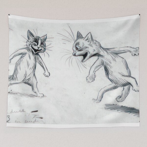Item preview, LAUGHING CATS - Art Nouveau (Modern)  - Louis Wain designed and sold by nebelimr.