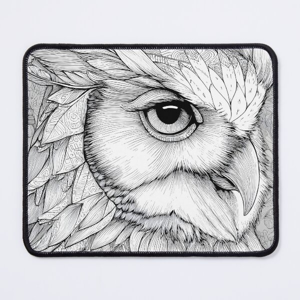 Item preview, Detailed Owl Portrait Intricate Line Art designed and sold by Shoot-The-Moon.