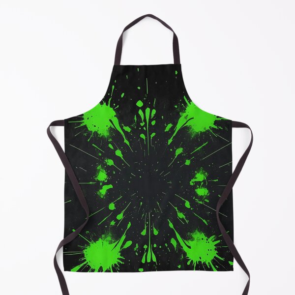 Item preview, Symmetric Green Splatter Burst - Abstract Grunge Paint Explosion Art designed and sold by AkiruAiStudio.