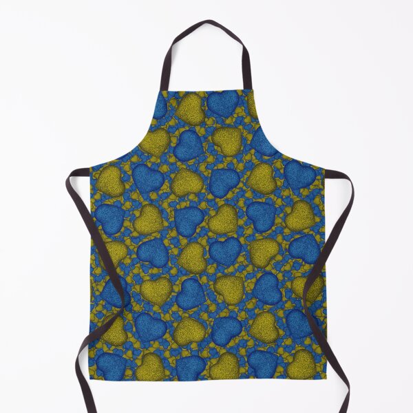 Item preview, Pattern of blue and yellow hearts with background designed and sold by Cherevan.