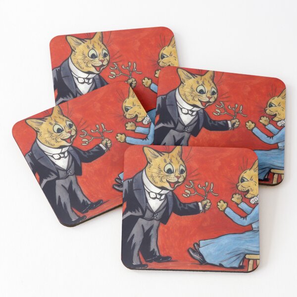 Item preview, MISTLETOE FOR YOU - Art Nouveau (Modern)  - Louis Wain designed and sold by nebelimr.