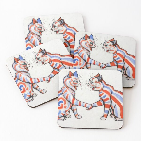 Item preview, STRIPED CATS - Art Nouveau (Modern)  - Louis Wain designed and sold by nebelimr.