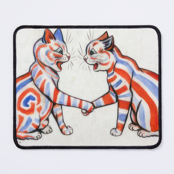 Item preview, STRIPED CATS - Art Nouveau (Modern) - Louis Wain designed and sold by nebelimr.