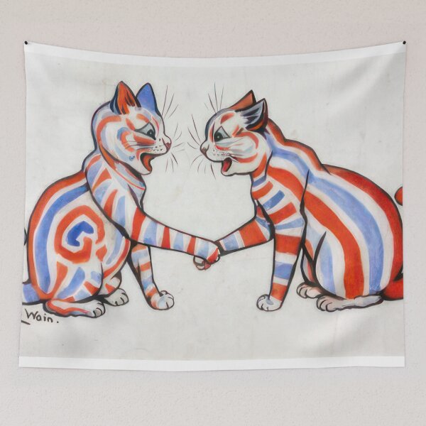 Item preview, STRIPED CATS - Art Nouveau (Modern)  - Louis Wain designed and sold by nebelimr.