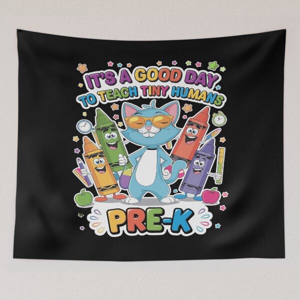 Item preview, It'S A Good Day To Teach Tiny Humans Pre-K Cat Teacher Lover  designed and sold by joyouartArt.