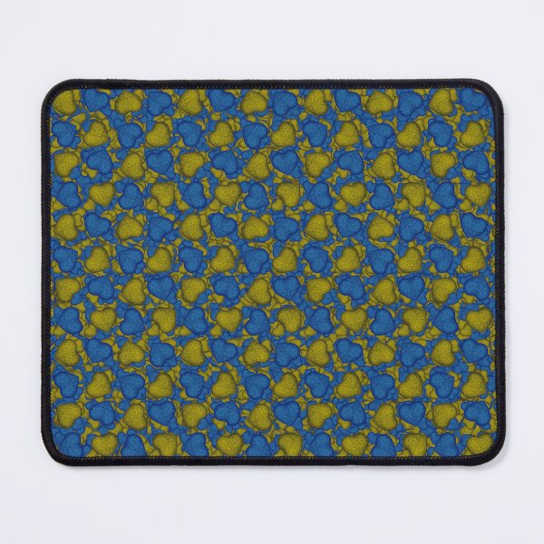 Item preview, Pattern of blue and yellow hearts with background designed and sold by Cherevan.