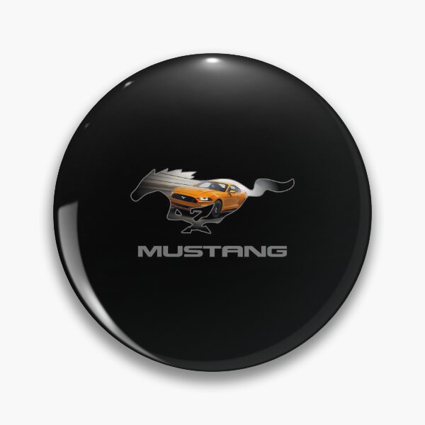 Item preview, Ford Mustang Gt Logo Emblem  (Orange On Black) designed and sold by youssefkoko.
