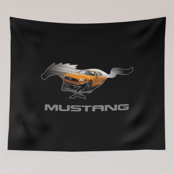 Item preview, Ford Mustang Gt Logo Emblem  (Orange On Black) designed and sold by youssefkoko.
