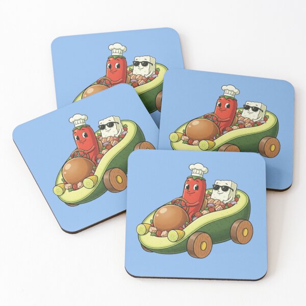 Item preview, Avocado Car – Whimsical Food Adventure designed and sold by Dogandesighn.