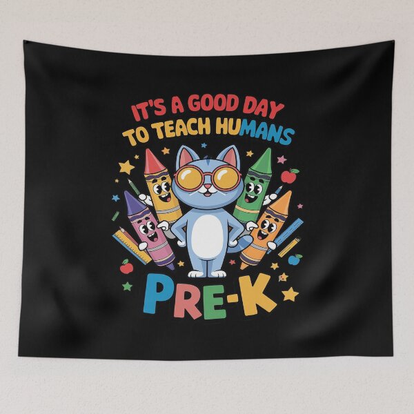 Item preview, It'S A Good Day To Teach Tiny Humans Pre-K Cat Teacher Lover  designed and sold by joyouartArt.