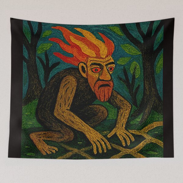 Item preview, Brazilian Guardian of the Forest: Dark Reinterpretation of Curupira #4 designed and sold by Helios Be. Lavsh.