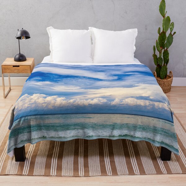 Item preview, Dramatic Blue Sky with White Fluffy Clouds Over Turquoise Ocean designed and sold by LRPhotoart.