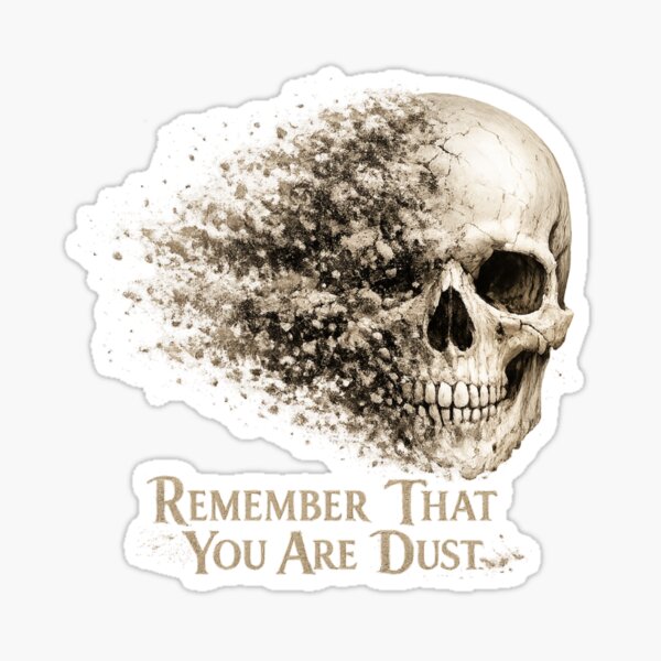 Item preview, Remember That You Are Dust – Skull Dissolving into Ash designed and sold by FrameFlow.