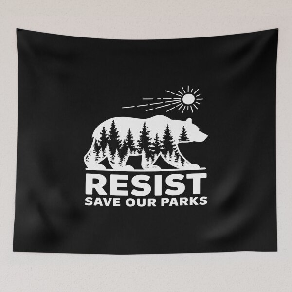 Item preview, Resist Save Our Parks Alt US National Parks Bear Nature designed and sold by angolinnArt.