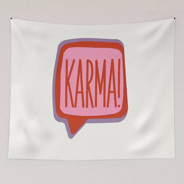 Item preview, Karma Speech Bubble Minimalist Typography Illustration designed and sold by Kunst&Kontrast.