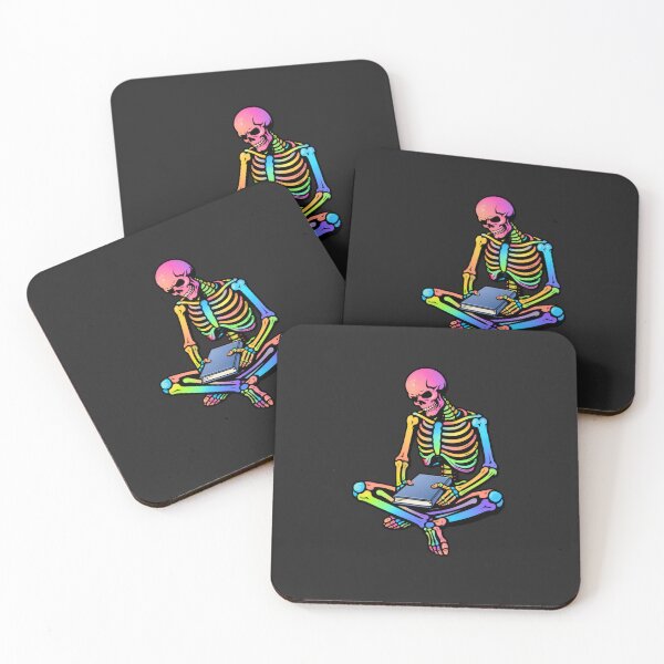 Item preview, Silent Introvert Skeleton – Minimal Book Lover Aesthetic Art designed and sold by ColorSplash123.
