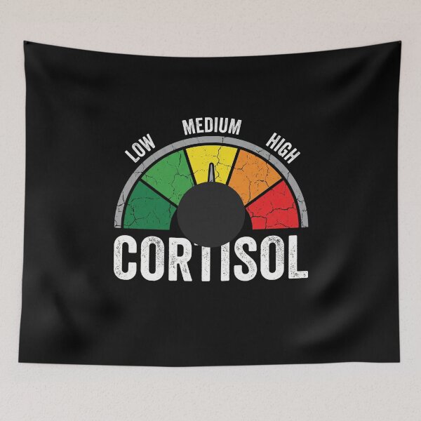 Item preview, Low Medium High Cortisol Stress Hormone Biology Humor designed and sold by SofenArt.