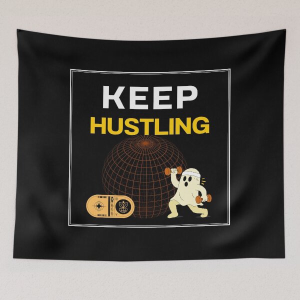 Item preview, Keep Hustling – Minimal Motivational Typography Shirt designed and sold by Mouad-Doadi.