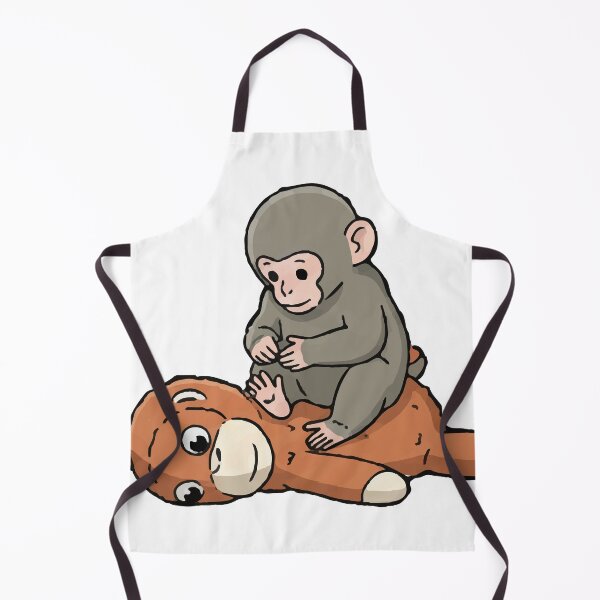 Item preview, Viral Monkey Sitting on Orangutan Plushie Funny Meme Art designed and sold by PixelWaveBD.