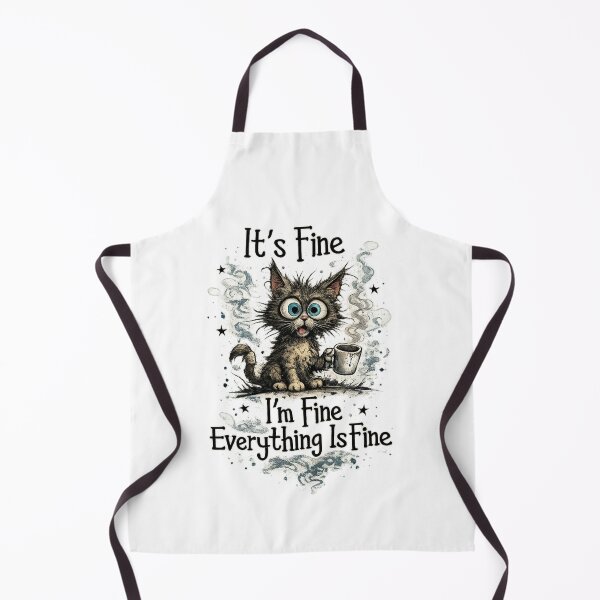 Item preview, Funny Scruffy Cat Drinking Coffee Chaotic Monday Mood designed and sold by PrintSquad.