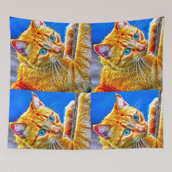 Item preview, Domestic cat  Felis silvestris catus climbing a tree designed and sold by Peter Etchells.