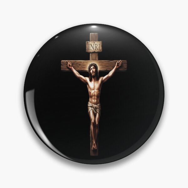 Item preview, Realistic Jesus Christ Crucifixion On The Cross INRI designed and sold by Dakson Design - Fantasy Art.