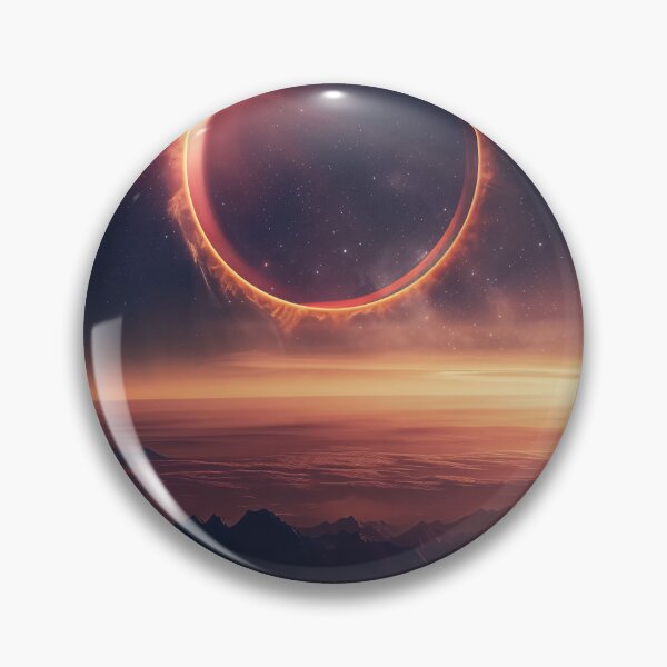 Item preview, Solar Eclipse Hanging Above a Calm Planet designed and sold by QuantumDrift.