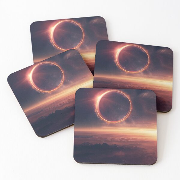 Item preview, Solar Eclipse Hanging Above a Calm Planet designed and sold by QuantumDrift.