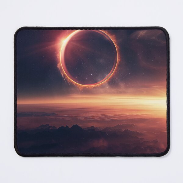 Item preview, Solar Eclipse Hanging Above a Calm Planet designed and sold by QuantumDrift.