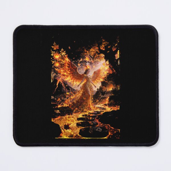 Item preview, Phoenix Fire Goddess Fantasy Art Autumn Wings Dark Fantasy Mythology Poster Epic Art Print designed and sold by TOTO GUYANA.