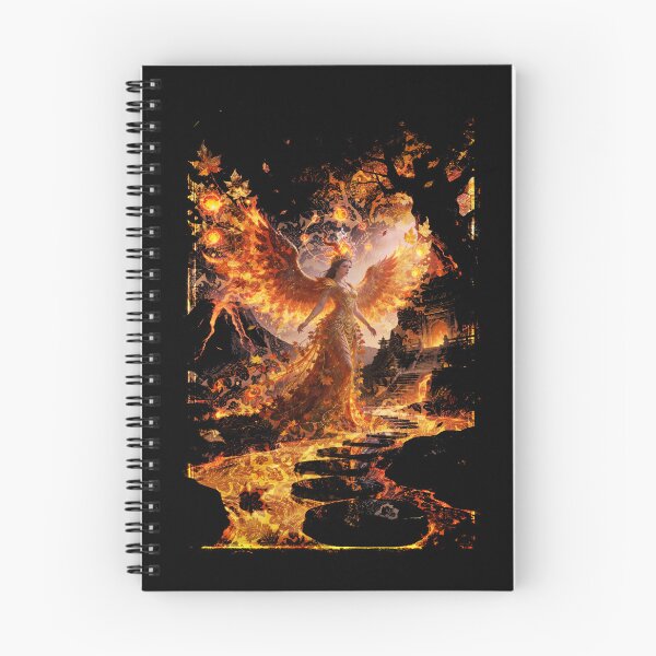 Item preview, Phoenix Fire Goddess Fantasy Art Autumn Wings Dark Fantasy Mythology Poster Epic Art Print designed and sold by TOTO GUYANA.