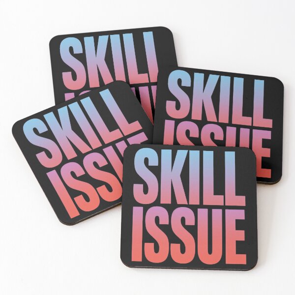 Item preview, Skill Issue Funny Gaming Meme Gradient Typography Design designed and sold by Katzpy.