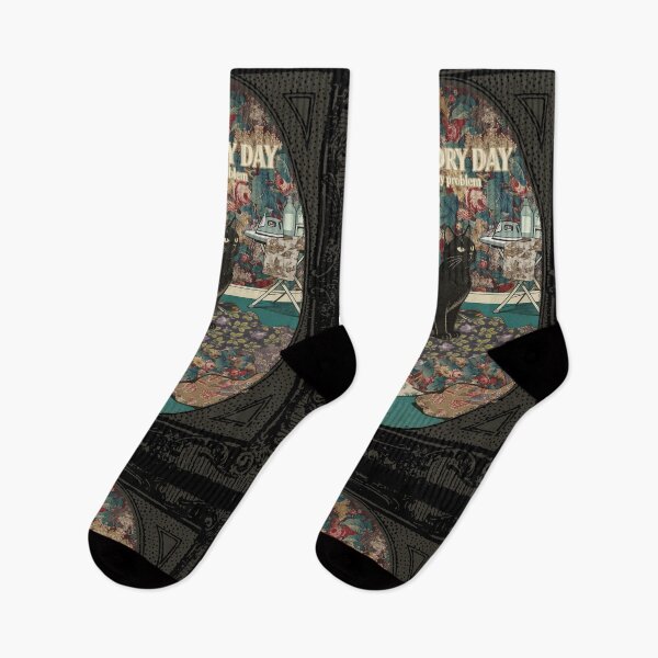 Item preview, Laundry Day Not My Problem Black Cat Funny Quote Vintage Cottagecore Sarcastic designed and sold by TOTO GUYANA.