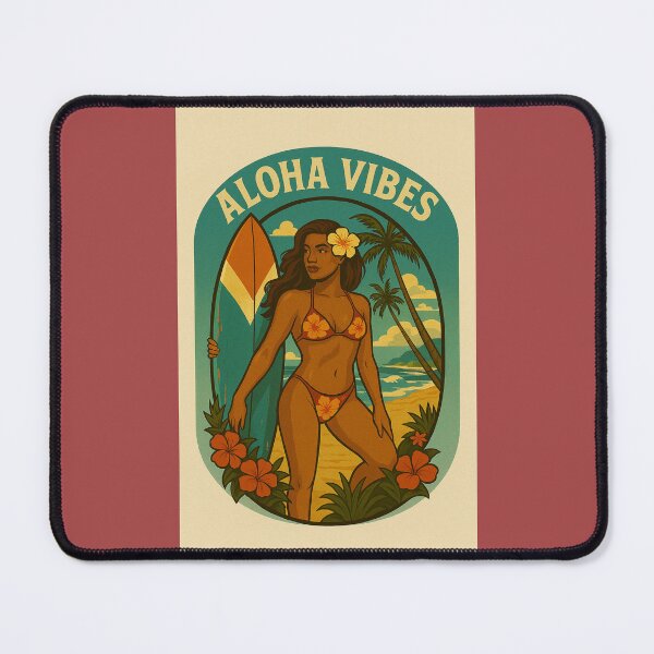 Artikelvorschau, Aloha Vibes, Strand und Surfen. entworfen und verkauft von Acearnie.