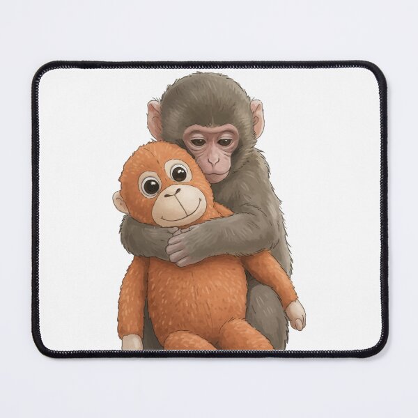 Item preview, Viral Monkey Affectionate Hug with Orangutan Plushie Meme designed and sold by PixelWaveBD.
