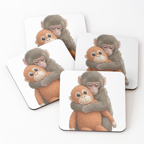 Item preview, Viral Monkey Affectionate Hug with Orangutan Plushie Meme designed and sold by PixelWaveBD.