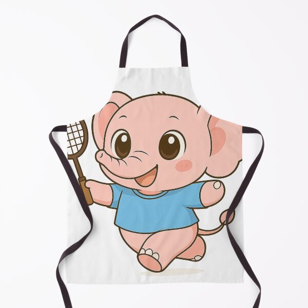 Item preview, Elephant playing badminton designed and sold by Wouter233.