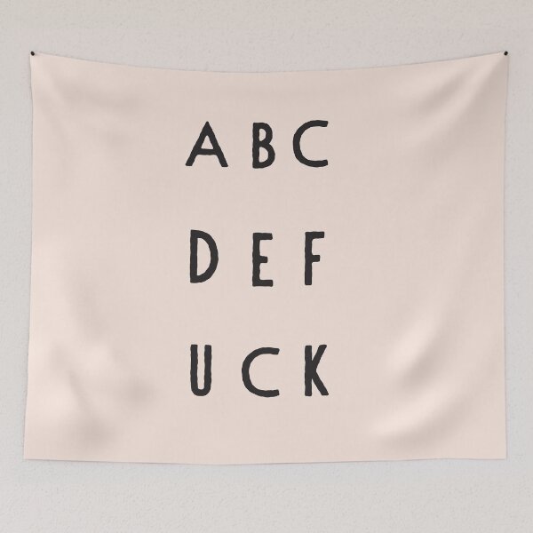 Item preview, ABC DEF UCK Minimalist Typography Illustration designed and sold by Kunst&Kontrast.